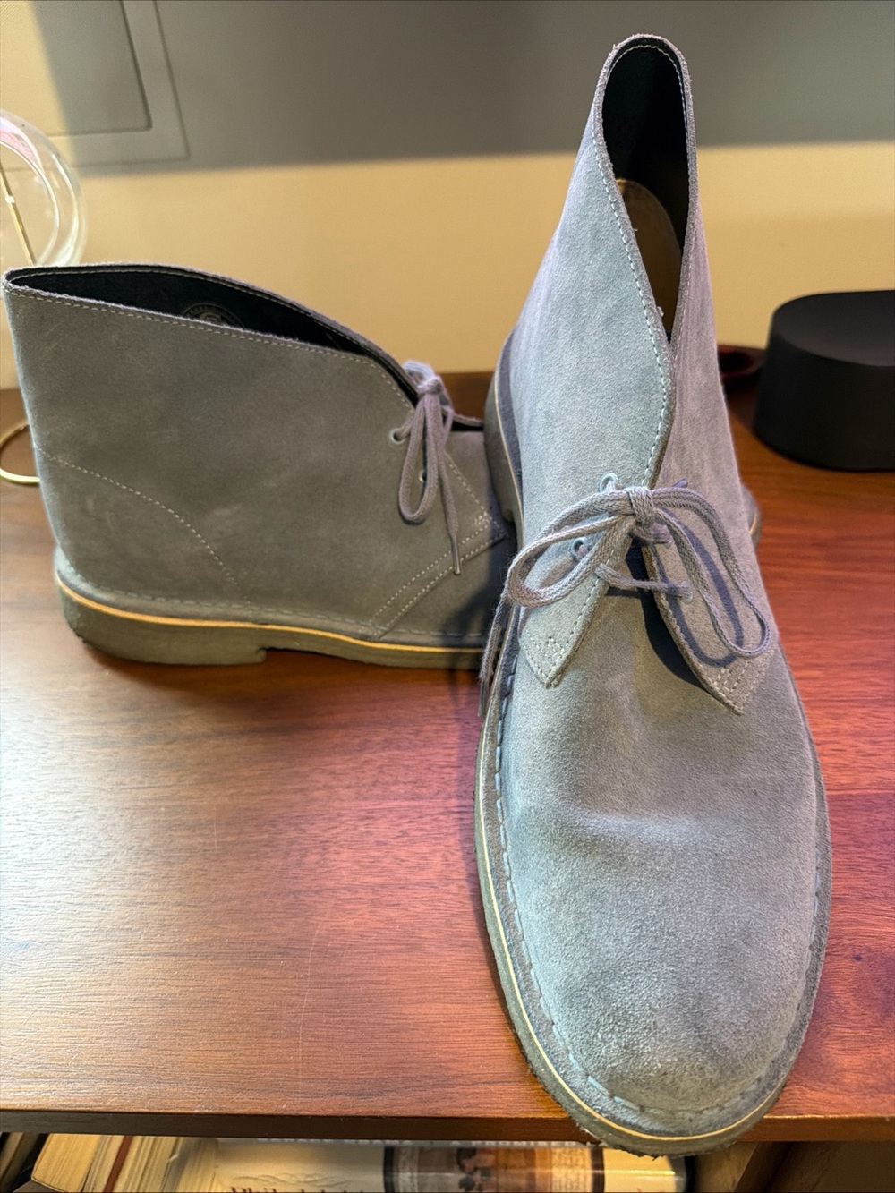 Clarks Chukka Boots in men's size 13 lite blue/gray